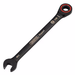 Draper 9.0MM RATCHETING SPANNER 03880 HI-TORQÃ Metric Ratchet Combination Spanners, Black