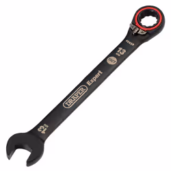 Draper 13MM REVERS. RATCHET SPANNER 03903 HI-TORQÃ Metric Reversible Ratchet Combination Spanners, Black