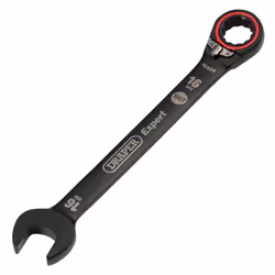 Draper 16MM REVERS. RATCHET SPANNER 03906 HI-TORQÃ Metric Reversible Ratchet Combination Spanners, Black