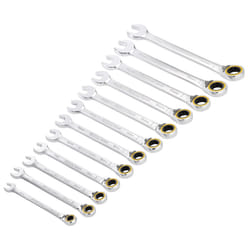 Draper 12PC REVERS.RATCHET SPAN. SET 03913 HI-TORQÃ Metric Reversible Ratchet Combination Spanner Set (12 Piece)