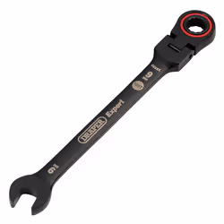Draper 9MM FLEX HEAD RATCHET SPANNER 03915 HI-TORQÃ Metric Flexible Head Ratchet Combination Spanners, Black