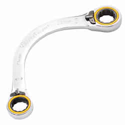 Draper 19X22MM HALF MOON RATCHET SPAN 03937 HI-TORQÃ Double Ring Ratchet Half Moon Spanners