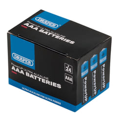Draper AAA BATTERIES - PACK OF 24 03969 Draper PowerUP Ultra Alkaline Batteries