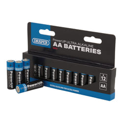 Draper AA BATTERIES - PACK OF 12 03972 Draper PowerUP Ultra Alkaline Batteries