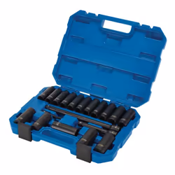 Draper HI-TORQ® Metric Deep Impact Socket Set, 1/2"" Sq. Dr. (19 Piece)