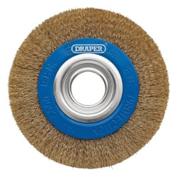 Draper BENCH GRINDER WIRE WHEEL 150MM 08066 Brassed Steel Bench Grinder Wire Wheel Brushes
