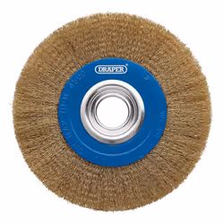Draper BENCH GRINDER WIRE WHEEL 200MM 08067 Brassed Steel Bench Grinder Wire Wheel Brushes