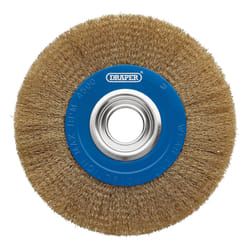 Draper BENCH GRINDER WIRE WHEEL 200MM 08067 Brassed Steel Bench Grinder Wire Wheel Brushes