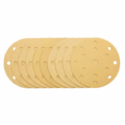 Draper 150MM GOLD SAND DISC 120G 15DE 08473 Gold Sanding Discs with Hook & Loop, 150mm, 15 Dust Extraction Holes (Pack of 10)