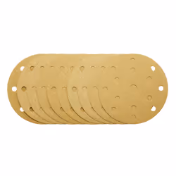 Draper 150MM GOLD SAND DISC 180G 15DE 08475 Gold Sanding Discs with Hook & Loop, 150mm, 15 Dust Extraction Holes (Pack of 10)