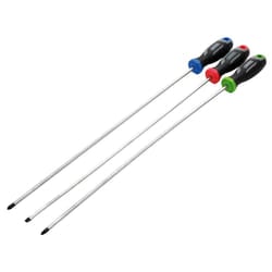 Draper SET 1- 3PC SET - LONG Long Reach Soft Grip Screwdriver Set (3 Piece)