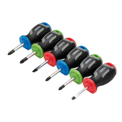 Draper SET 2 - 6PC SET - STUBBY Stubby Soft Grip Screwdriver Set (6 Piece)