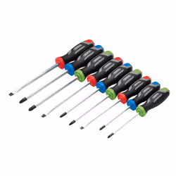 Draper SET 1 - 9PC SET - POUND THRU S Pound Thru Soft Grip Screwdriver Set (9 Piece)
