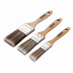 Draper 3PC PAINT BRUSH SET - W-HANDLE Wood Handle Paint Brush Set (3 Piece)