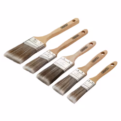 Draper 5PC PAINT BRUSH SET - A/W-HAND Wood Handle Paint Brush Set (5 Piece)