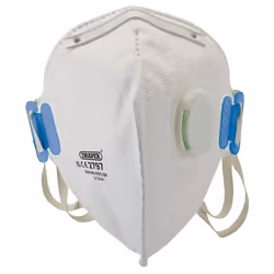 Draper FFP3 FOLD FLAT DUST MASK BOX10 FPP3 NR Vertical Fold Flat Face Masks with Valve (Pack of 10)