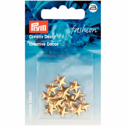 Prym Star Metal Studs  Gold - per pack of 14