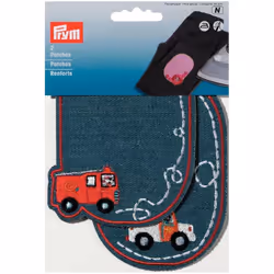 Prym Fire Engine Police Car Patches Multicoloured - per pack of 2