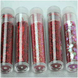 Glitter Flitter Craft Set  Red Coral Pink - per pack of 5