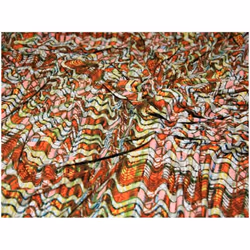 Minerva ITY Silky Stretch Knit Fabric Orange/Multi - per metre