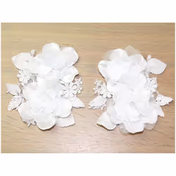 Julianne Appliques  White  - per pack of 2
