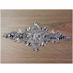 Diamante Crystal Appliques  Silver - each