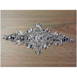 Diamante Crystal Appliques  Silver - each
