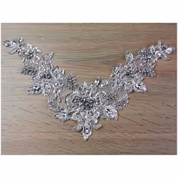Crystal Appliques  Silver - each