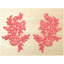 Naomi Appliques  Rose Pink - per pack of 2