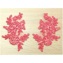 Naomi Appliques  Rose Pink - per pack of 2