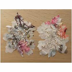 Floral Appliques Multicoloured - per pack of 2