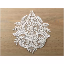 Beaded Appliques Ivory - each