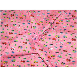 Minerva Printed Polycotton Fabric Pink - per metre