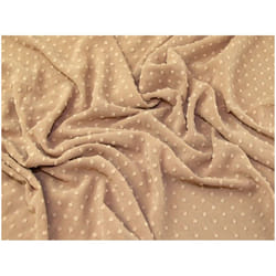 Minerva Cutspot Sheer Chiffon Fabric Beige - per metre