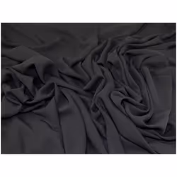 Minerva Ripple Crepe - per metre - Black