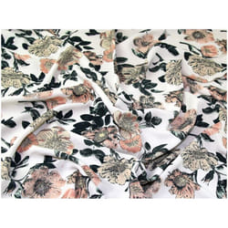 Minerva Ripple Crepe Fabric Ivory - per metre
