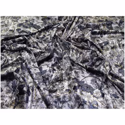 Minerva Velvet Stretch Knit Fabric Silver - per metre