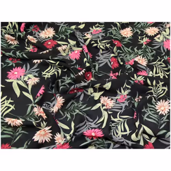 Minerva Polyester Georgette Fabric Black - per metre