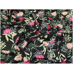 Minerva Polyester Georgette Fabric Black - per metre