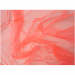 Minerva Glitter Tulle Net - per metre - Coral