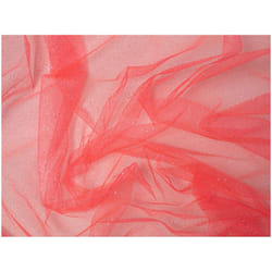 Minerva Glitter Tulle Net - per metre - Coral