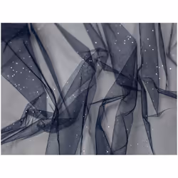 Minerva Glitter Tulle Net - per metre - Midnight