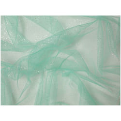 Minerva Glitter Tulle Net - per metre - Mint Green