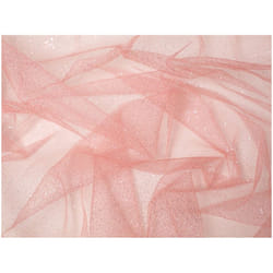 Minerva Glitter Tulle Net - per metre - Rose Pink