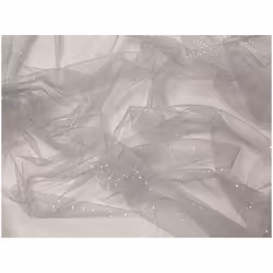 Minerva Glitter Tulle Net - per metre - Silver