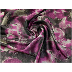 Minerva Catherine Metallic Woven Brocade Fabric Purple & Gold - per metre
