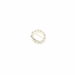 Oval Diamante Buckle  Silver - each