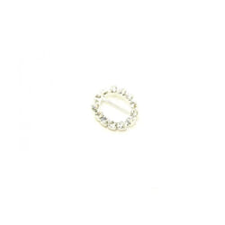 Oval Diamante Buckle  Silver - each