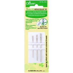 Clover Double Eye Sewing Needles - per pack of 3