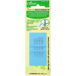 Clover Double Eye Sewing Needles - per pack of 4